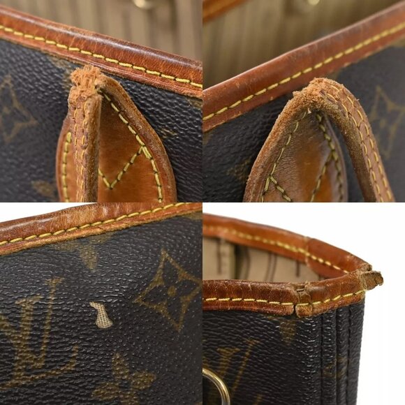 LOUIS VUITTON Neverfull PM Shoulder Bag Monogram Leather Brown - Picture 10 of 16